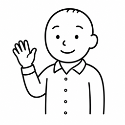 Illustration of a person waving